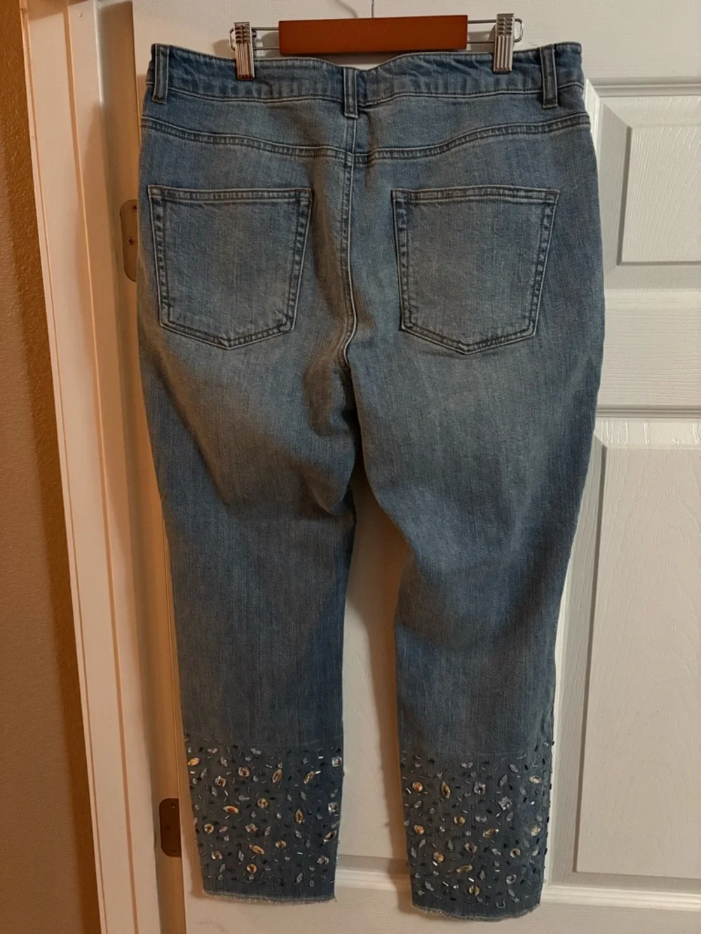 For the Republic Denim jeans straight leg gems jewels ankle women's size 12 / 30 - Picture 2 of 5
